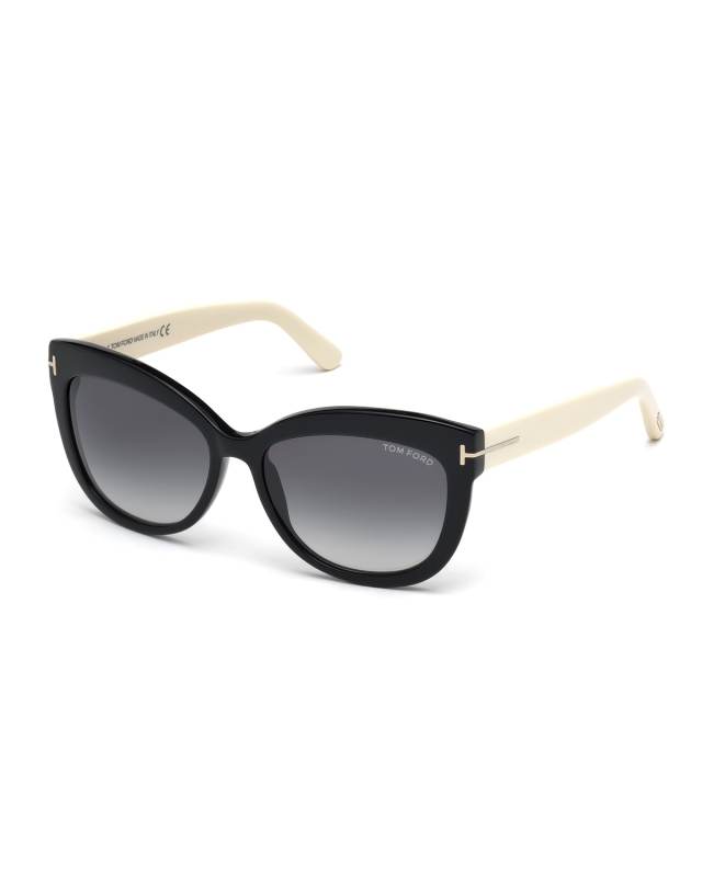 Alistair Two-Tone Squared Cat-Eye Sunglasses